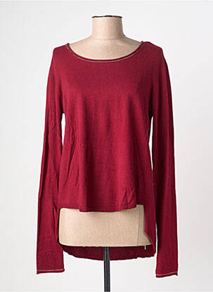 Pull tunique stretch manches longues rouge TEDDY SMITH fille