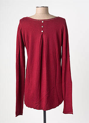 Pull tunique stretch manches longues rouge TEDDY SMITH fille