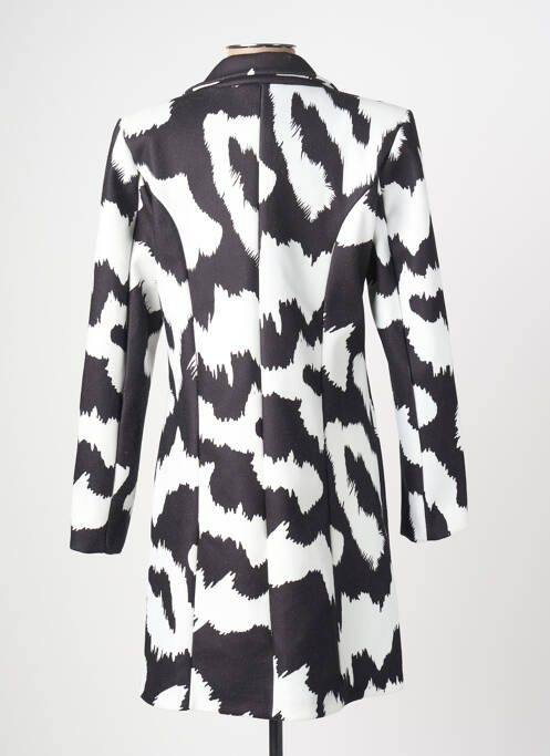 Manteau long coupe cintrée sans capuche noir JOLIFLY & JUSTINE Y femme
