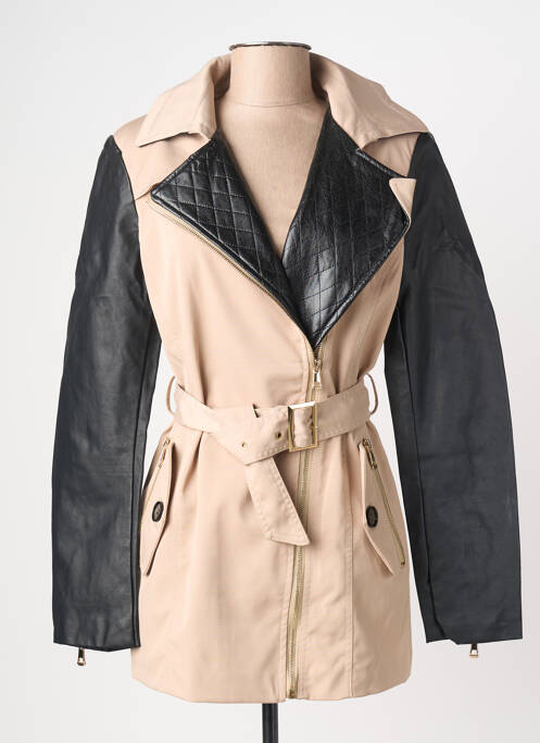 Trench tissage popeline sans capuche beige MISS SISSI femme