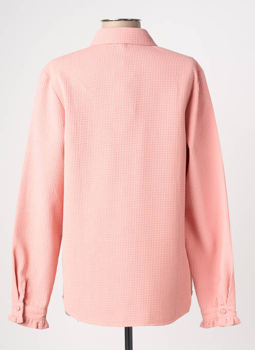 Chemisier tissage crêpe manches longues rose GRACIELA femme