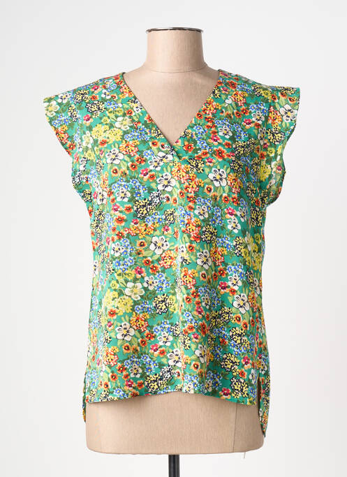 Top manches courtes manches courtes vert AKOZ DE TOI femme