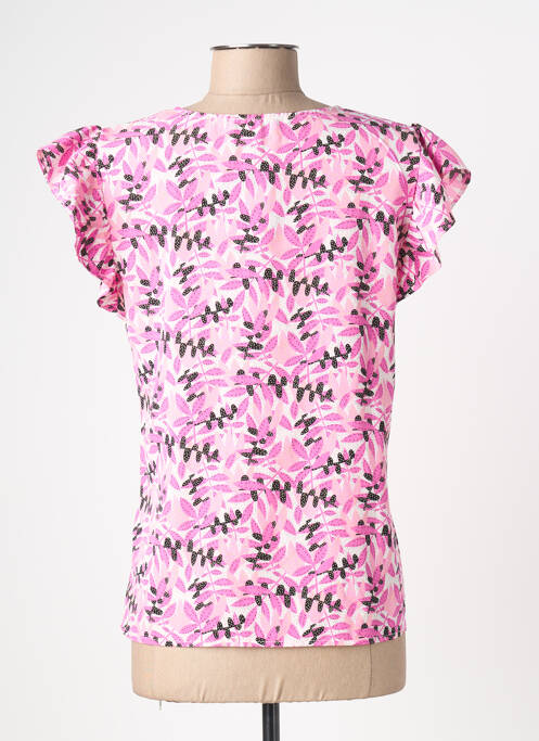 Top manches courtes manches courtes rose AKOZ DE TOI femme