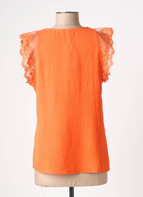 Blouse manches courtes manches courtes orange AKOZ DE TOI femme