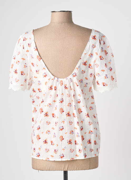 Blouse imprimé fleurs manches courtes beige CERISE BLUE femme