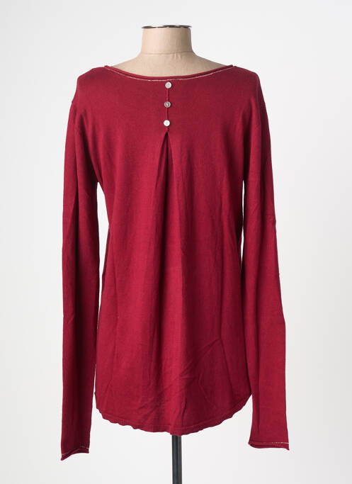 Pull tunique stretch manches longues rouge TEDDY SMITH fille