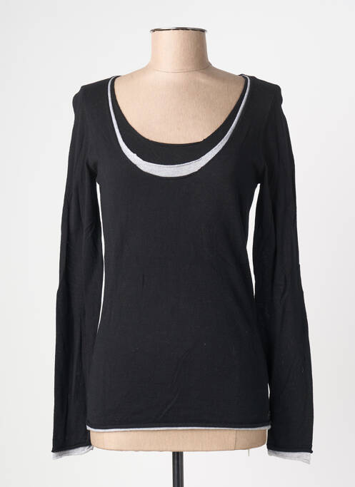 Pull manches longues manches longues noir TEDDY SMITH fille