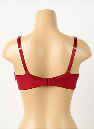 Soutien-gorge effet matière satinée haut soutien-gorge emboitant rouge KARL LAGERFELD X AUBADE femme