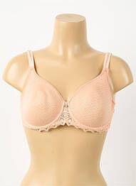 Soutien-gorge effet matière satinée haut soutien-gorge moulé rose EMPREINTE femme