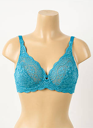 Soutien-gorge effet matière satinée haut soutien-gorge emboitant bleu TRIUMPH femme
