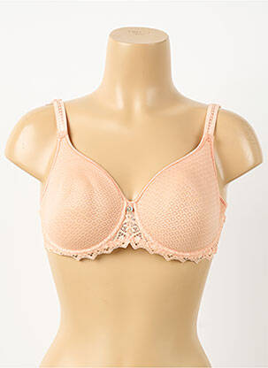 Soutien-gorge effet matière satinée haut soutien-gorge moulé rose EMPREINTE femme