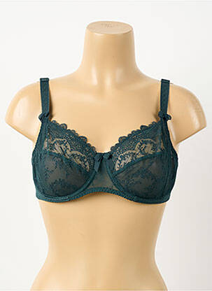 Soutien-gorge effet matière satinée haut soutien-gorge emboitant vert EMPREINTE femme