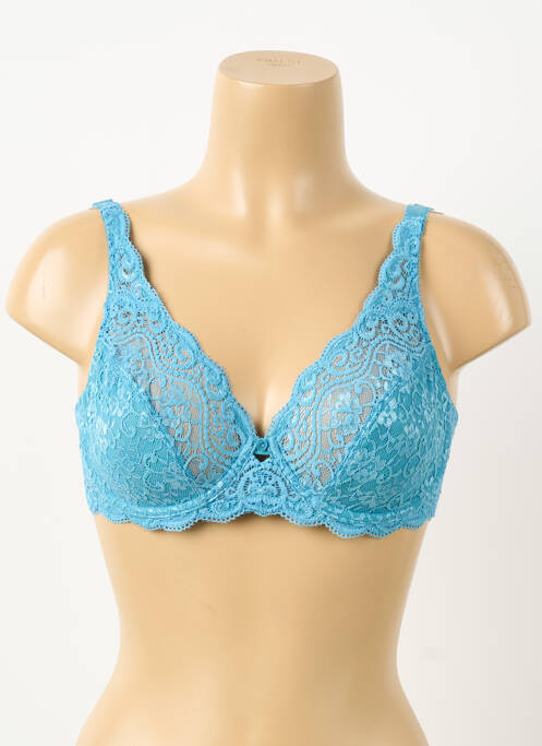 Soutien-gorge effet matière satinée haut soutien-gorge emboitant bleu TRIUMPH femme