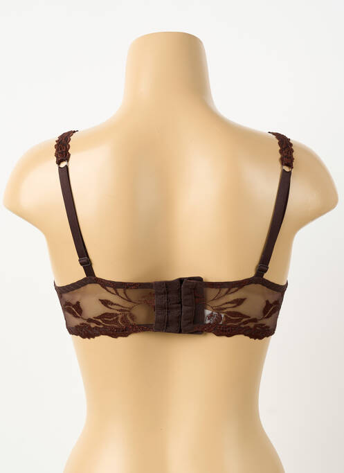 Soutien-gorge effet matière satinée haut soutien-gorge emboitant marron AUBADE femme