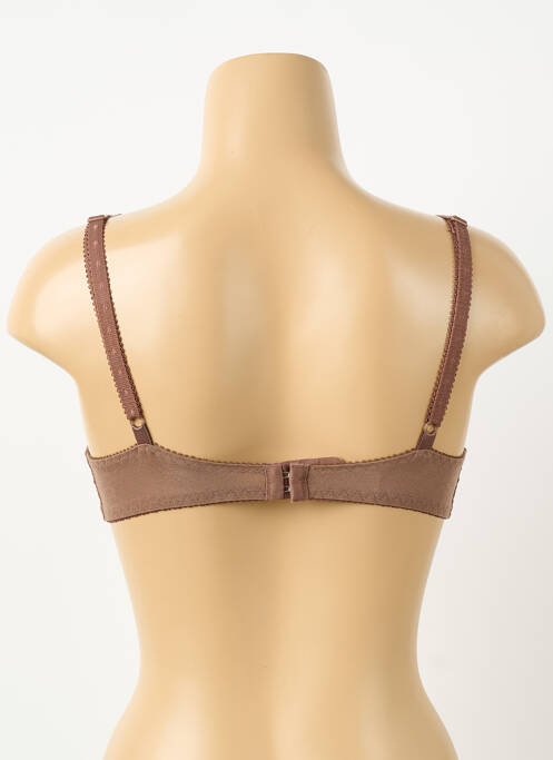 Soutien-gorge effet matière satinée haut soutien-gorge emboitant marron TRIUMPH femme
