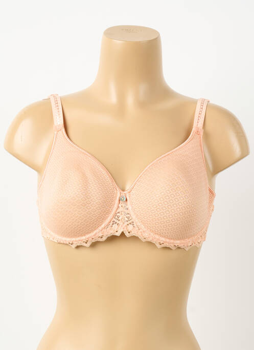 Soutien-gorge effet matière satinée haut soutien-gorge moulé rose EMPREINTE femme