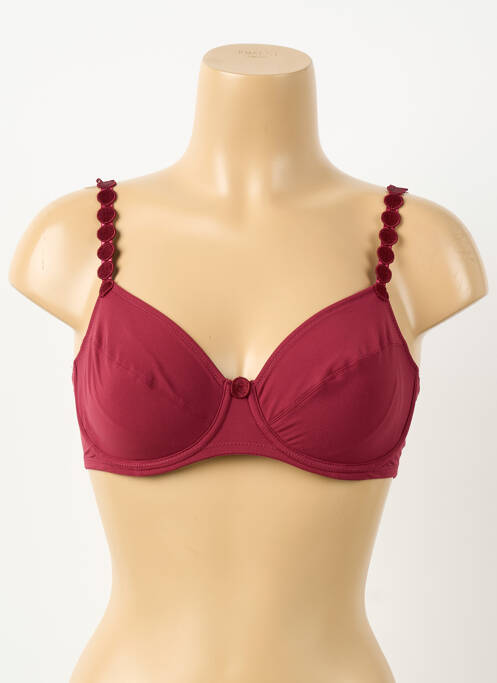 Soutien-gorge effet matière satinée haut soutien-gorge emboitant rouge MARIE JO femme