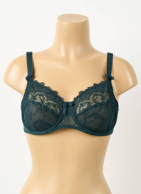 Soutien-gorge effet matière satinée haut soutien-gorge emboitant vert EMPREINTE femme