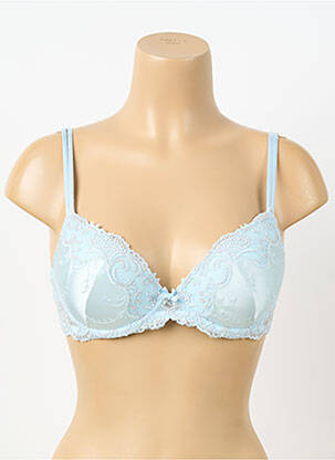 Soutien-gorge effet matière satinée haut soutien-gorge emboitant bleu LISE CHARMEL femme