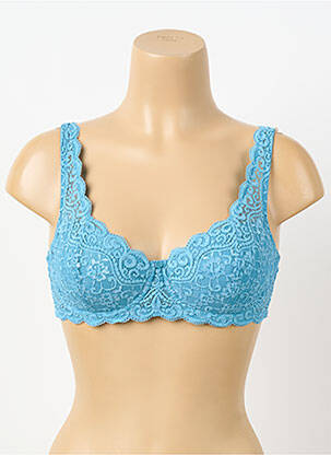 Soutien-gorge tissage dentelle haut soutien-gorge emboitant bleu TRIUMPH femme