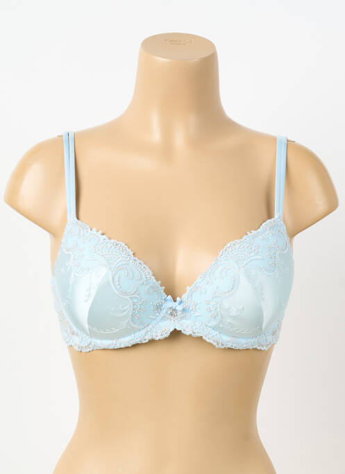 Soutien-gorge effet matière satinée haut soutien-gorge emboitant bleu LISE CHARMEL femme
