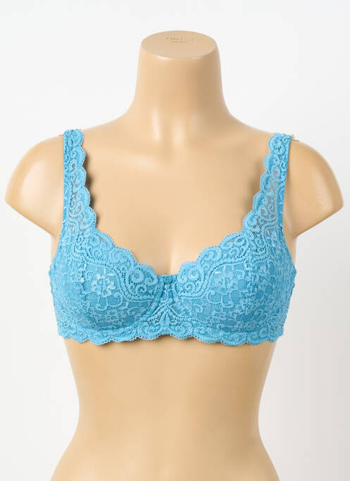 Soutien-gorge tissage dentelle haut soutien-gorge emboitant bleu TRIUMPH femme