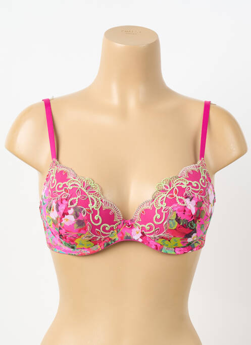 Soutien-gorge broderie haut soutien-gorge emboitant rose LISE CHARMEL femme