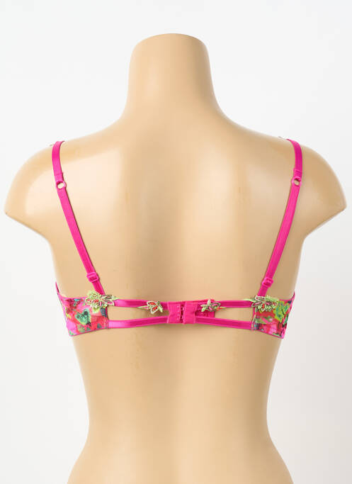 Soutien-gorge broderie haut soutien-gorge emboitant rose LISE CHARMEL femme
