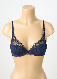 Soutien-gorge effet matière satinée haut soutien-gorge avec mousse de rembourrage amovible bleu SIMONE PERELE femme