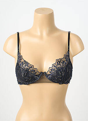 Soutien-gorge effet matière satinée haut soutien-gorge moulé noir LISE CHARMEL femme