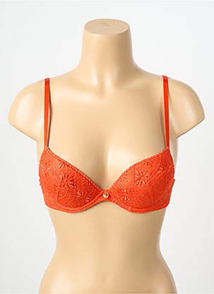 Soutien-gorge effet matière satinée haut soutien-gorge avec mousse de rembourrage amovible orange AUBADE femme