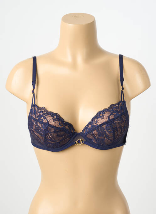Soutien-gorge effet matière satinée haut soutien-gorge avec mousse de rembourrage amovible bleu AUBADE femme
