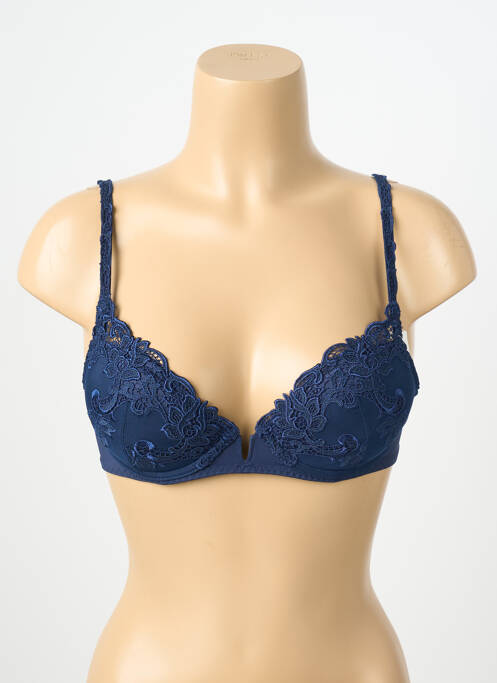 Soutien-gorge effet matière satinée haut soutien-gorge push-up bleu SIMONE PERELE femme