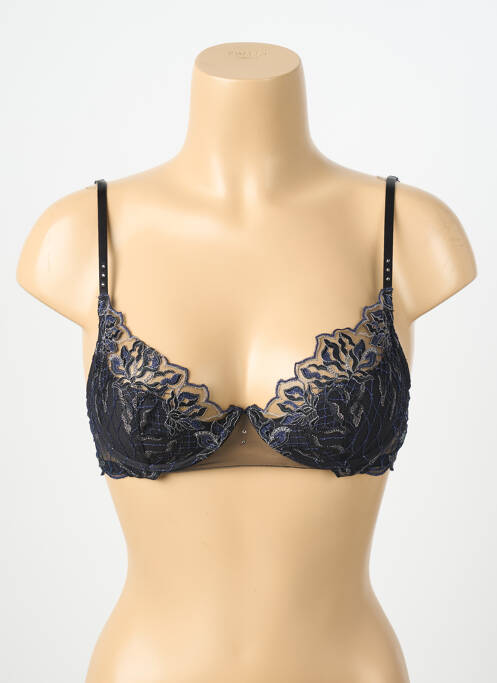 Soutien-gorge effet matière satinée haut soutien-gorge moulé noir LISE CHARMEL femme
