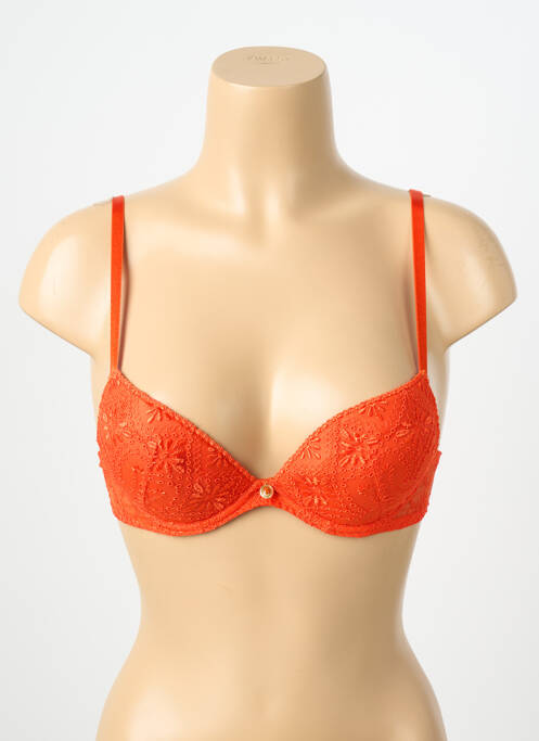 Soutien-gorge effet matière satinée haut soutien-gorge avec mousse de rembourrage amovible orange AUBADE femme