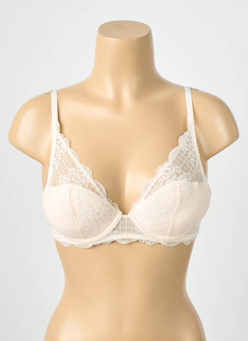 Soutien-gorge effet matière satinée haut soutien-gorge avec mousse de rembourrage amovible rose SIMONE PERELE femme