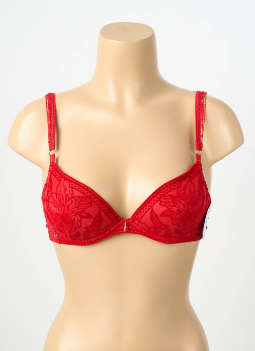 Soutien-gorge effet matière satinée haut soutien-gorge avec mousse de rembourrage amovible rouge AUBADE femme