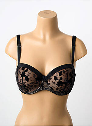 Soutien-gorge effet matière satinée haut soutien-gorge moulé noir MARIE JO femme