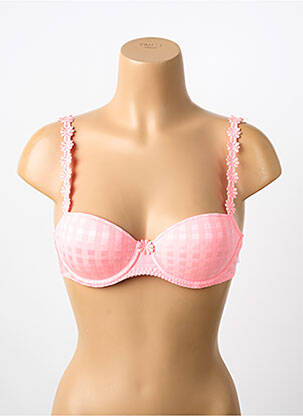Soutien-gorge effet matière satinée haut soutien-gorge moulé rose MARIE JO femme