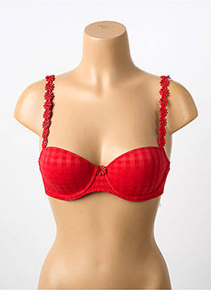 Soutien-gorge effet matière satinée haut soutien-gorge moulé rouge MARIE JO femme