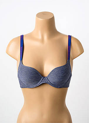 Soutien-gorge effet matière satinée haut soutien-gorge moulé bleu MARIE JO femme