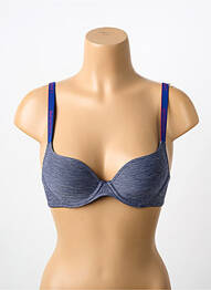 Soutien-gorge effet matière satinée haut soutien-gorge moulé bleu MARIE JO femme