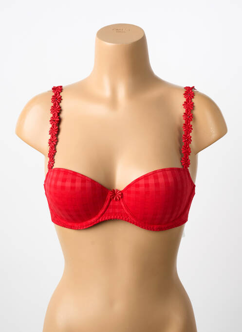 Soutien-gorge effet matière satinée haut soutien-gorge moulé rouge MARIE JO femme