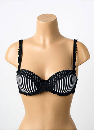 Soutien-gorge effet matière satinée haut soutien-gorge moulé noir MARIE JO femme