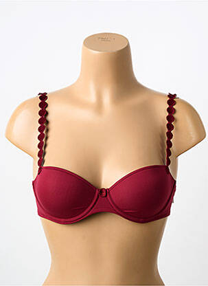 Soutien-gorge effet matière satinée haut soutien-gorge moulé rouge MARIE JO femme
