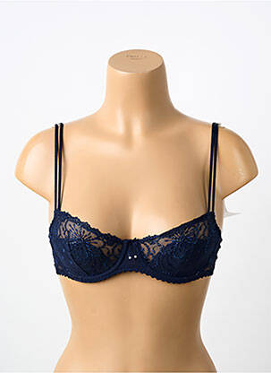 Soutien-gorge effet matière satinée haut soutien-gorge balconnet bleu MARIE JO femme