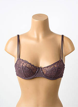 Soutien-gorge effet matière satinée haut soutien-gorge balconnet gris MARIE JO femme