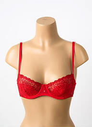 Soutien-gorge effet matière satinée haut soutien-gorge balconnet rouge MARIE JO femme