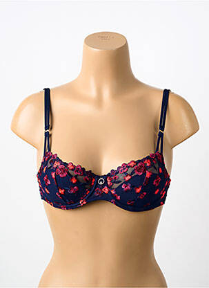 Soutien-gorge effet matière satinée haut soutien-gorge balconnet bleu MARIE JO femme