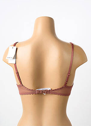 Soutien-gorge effet matière satinée haut soutien-gorge avec mousse de rembourrage amovible marron MARIE JO femme